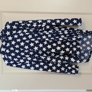 Blue and white Stars 2xl Amber Hoodie